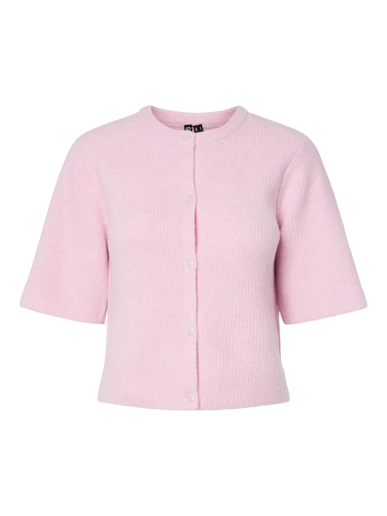SILLY SS O-NECK KNIT CARDIGAN - Roseate Spoonbill MELANGE