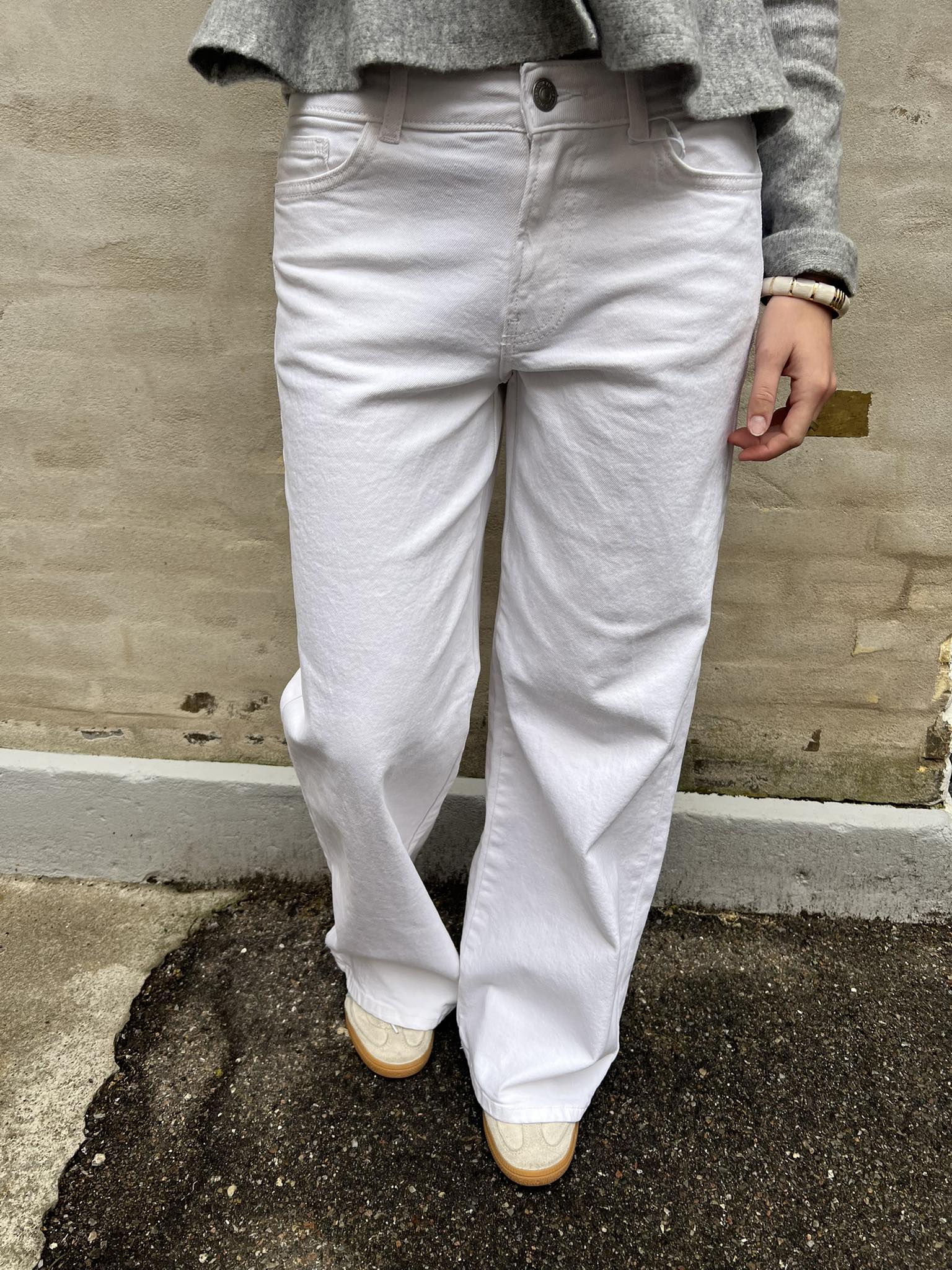 Selma low waist wide jeans - Bright White