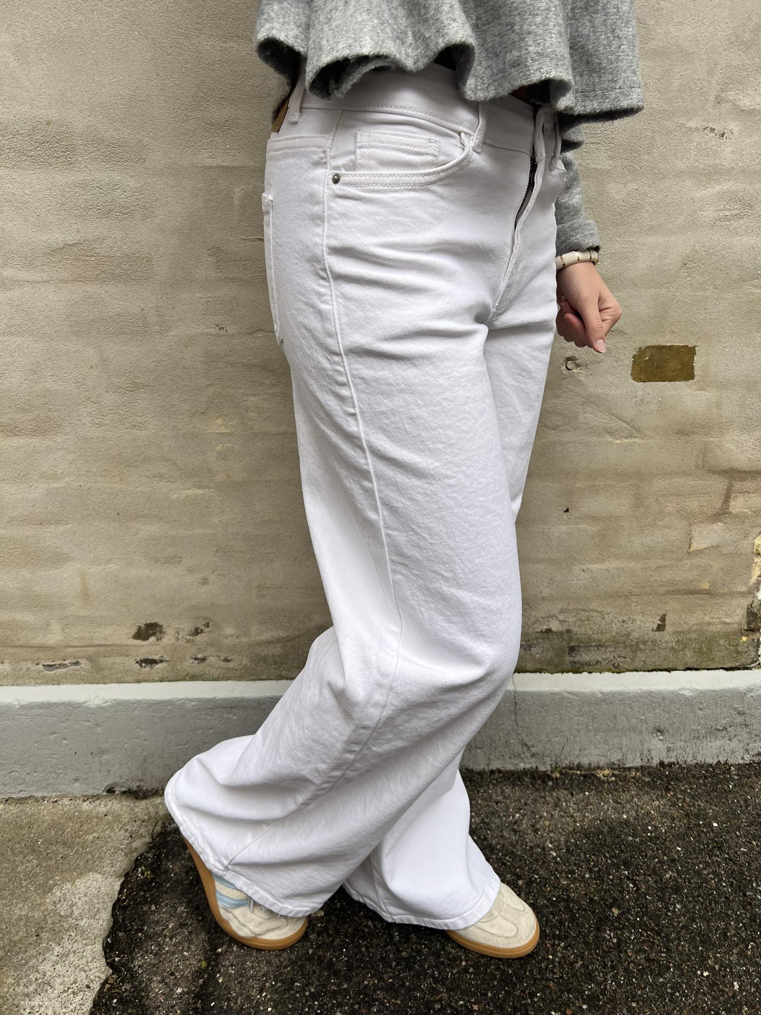 Selma low waist wide jeans - Bright White