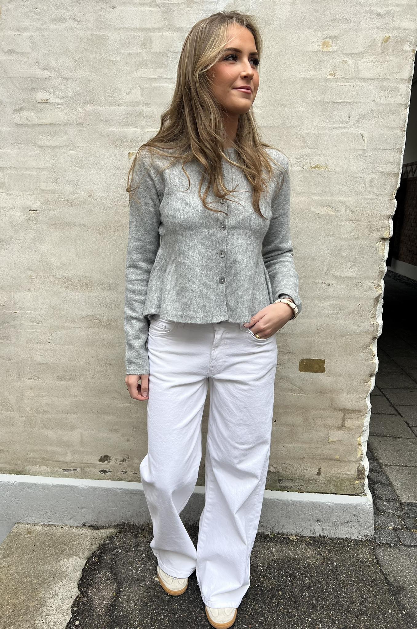 Selma vida jeans med låg midja - Bright White