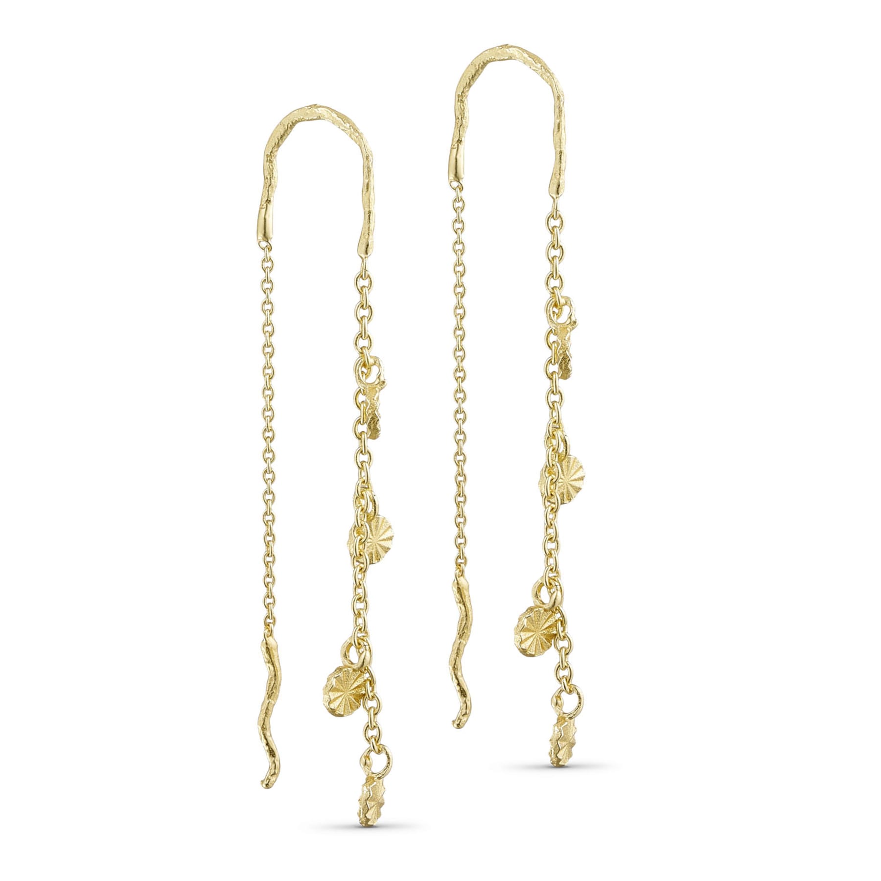 Earring w. Pendants - 24K Guldbelagt