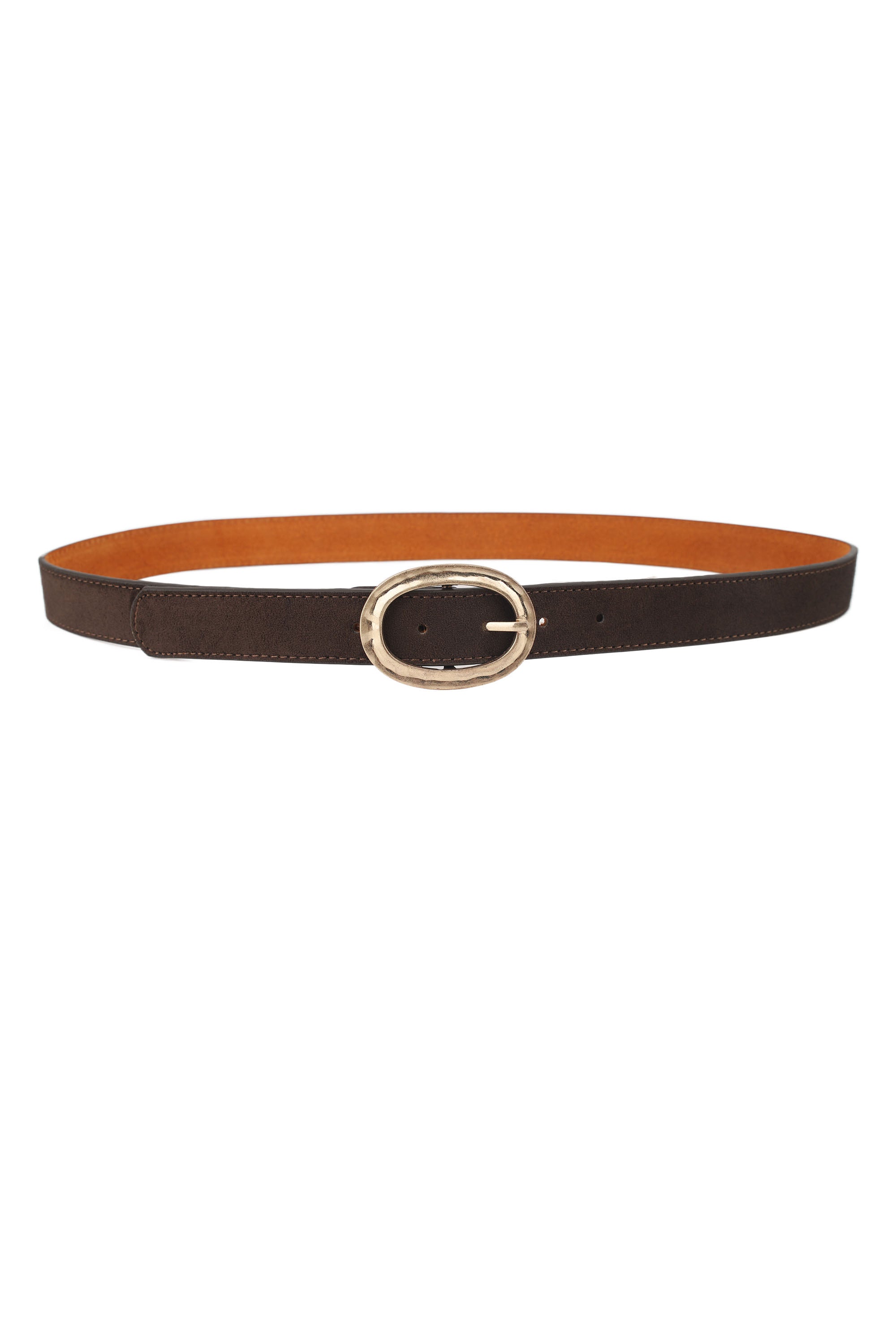 Belt W. Gold Buckle - Marron