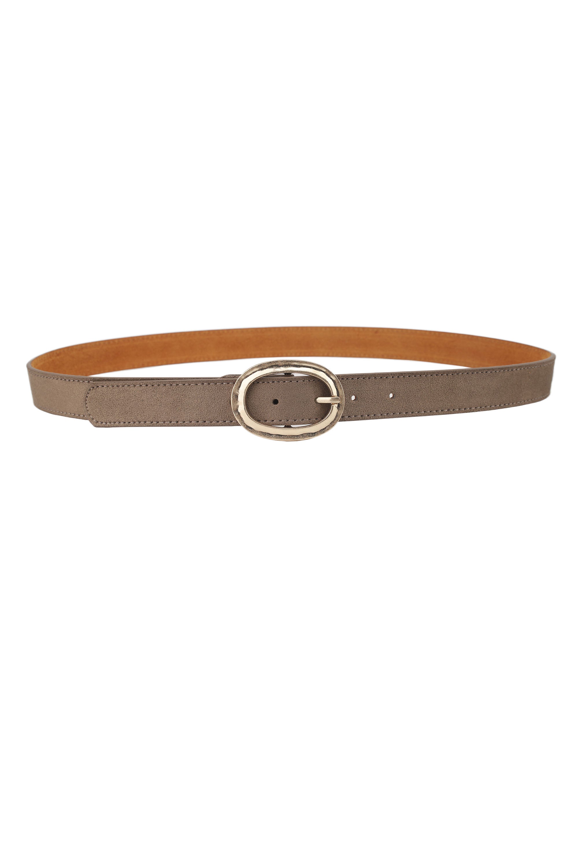 Belt W. Gold Buckle - Taupe
