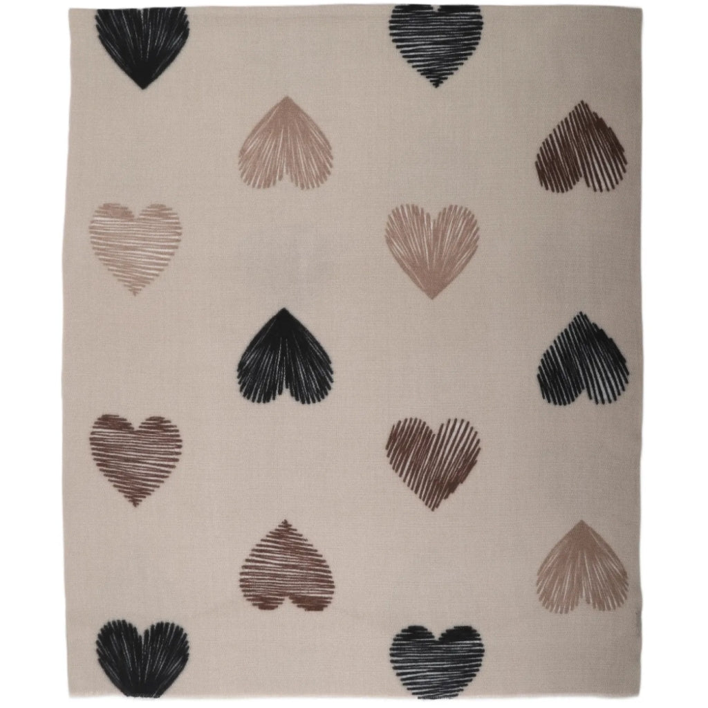 Lux Heart Scarf - Taupe
