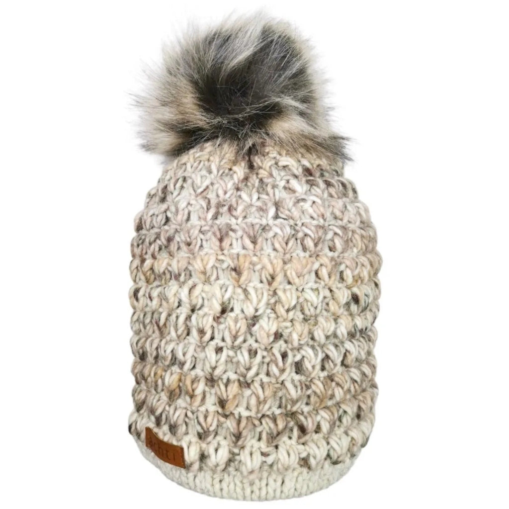 Radha Double Layer Knitted Hat - Beige