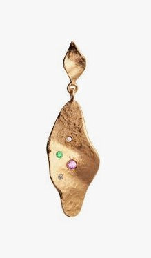 Dangling ile de lamour earring w. stones