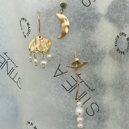 Petit berries behind earring