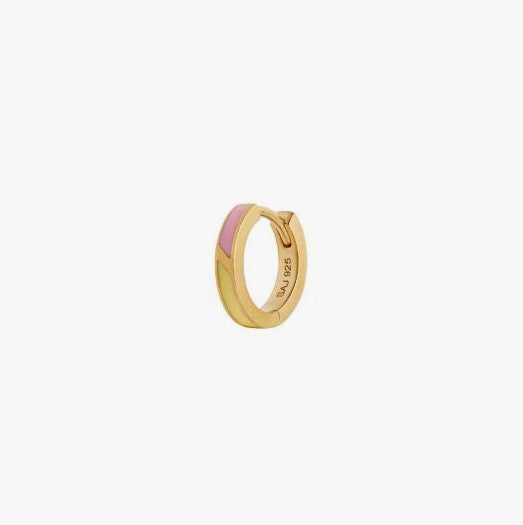 Petit circus huggie earring yellow and pink