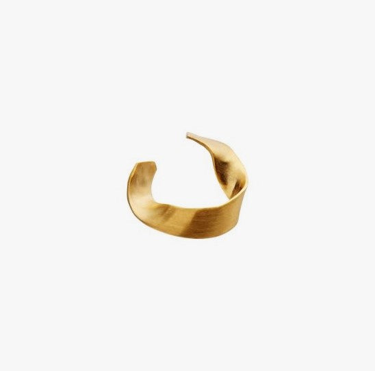 Twisted hammered ear cuff