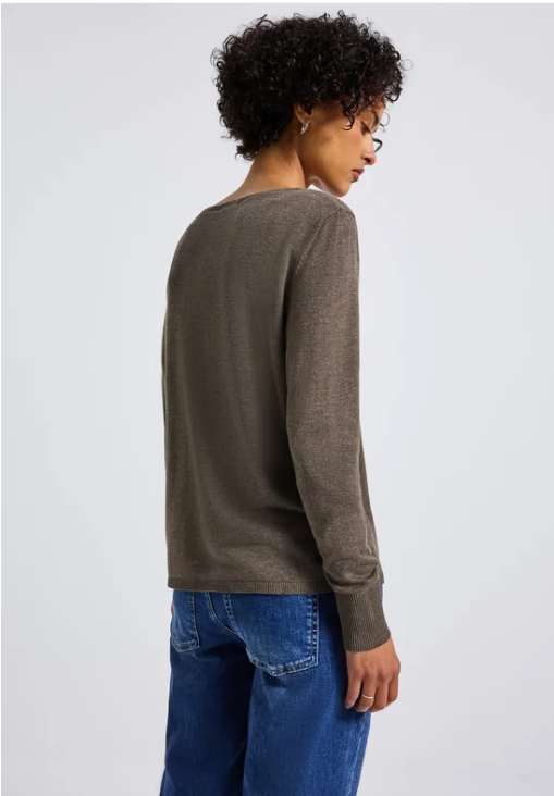 Basic Rounded Sweater - Nomad Brown