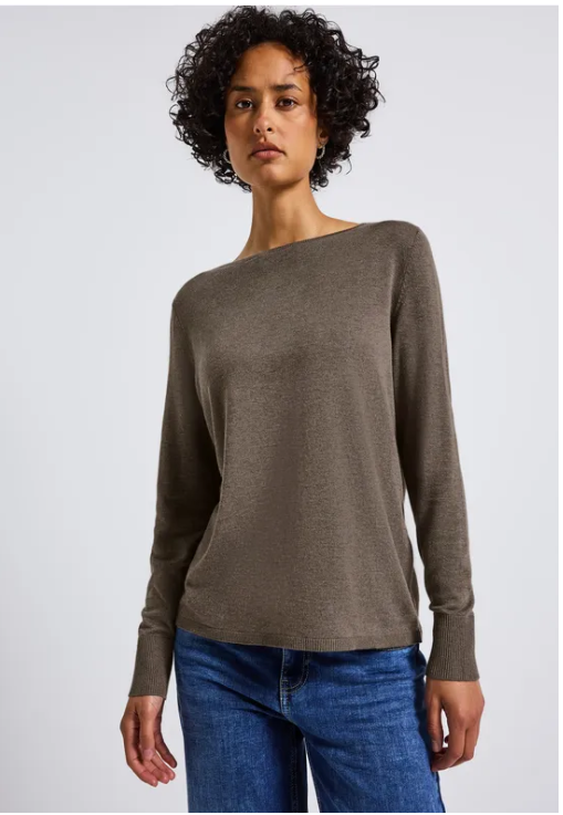 Basic Rounded Sweater - Nomad Brown