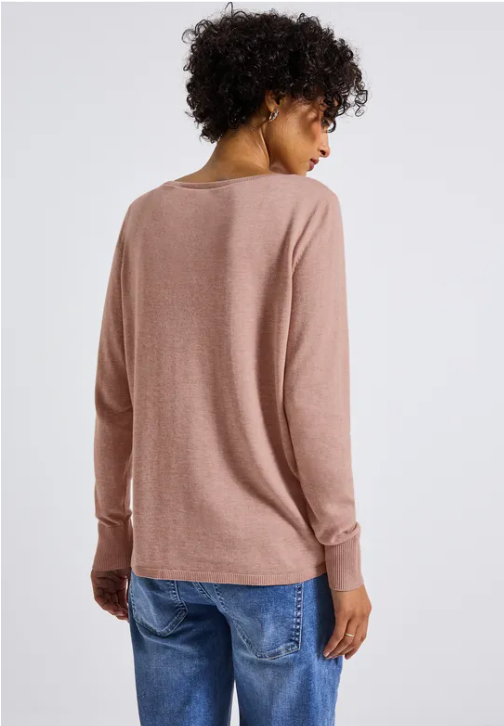 Basic Rounded Sweater - Faded Rose
