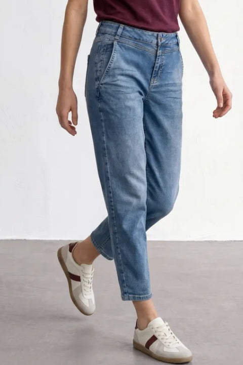 Karlie Barrel High Waist - Medium Blue