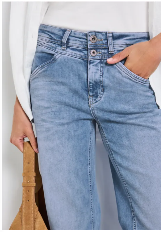 Wide Leg High Waist - Light Blue