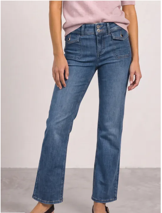 Amalia Straight Leg - Mid Blue Washed
