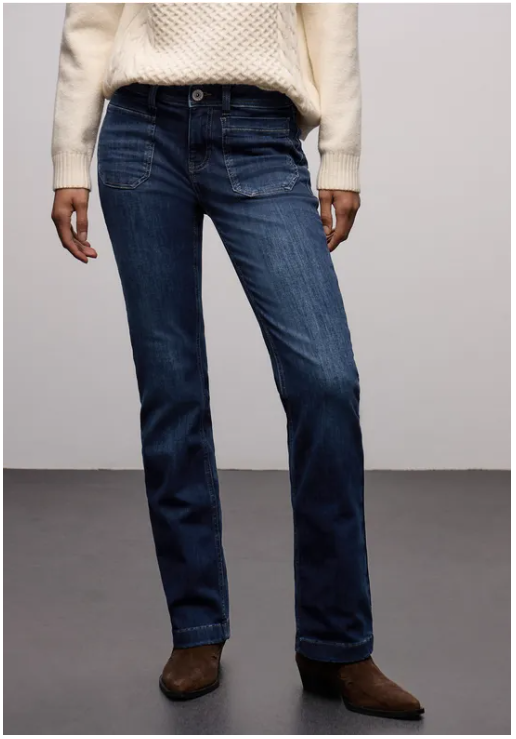 Bootcut Jeans - Dark Blue Washed