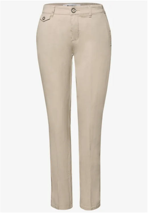 Chino Peach Twill - Cobble Stone