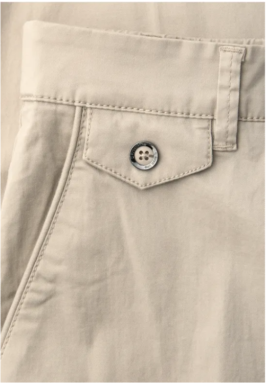 Chino Peach Twill - Cobble Stone