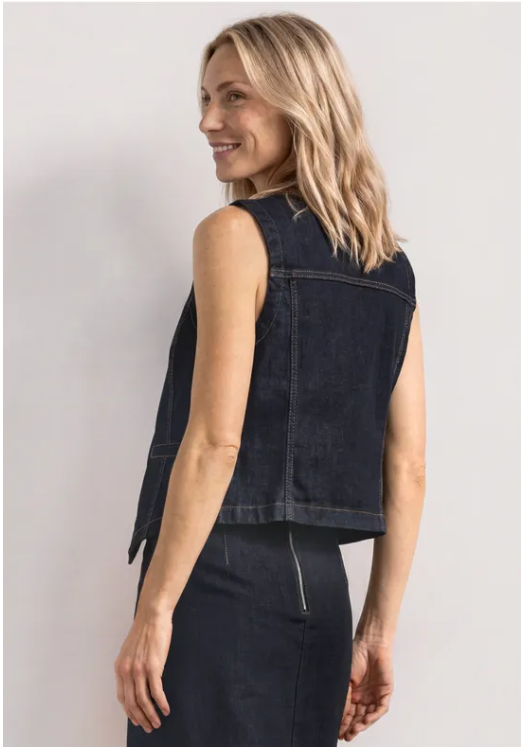 Denim Vest - Deep Rinse Washed