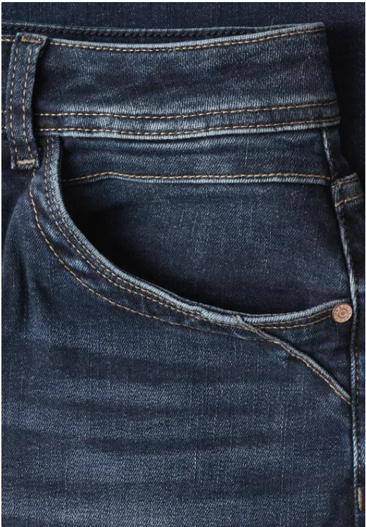 Emee HW Wide Leg Jeans - Dark Blue