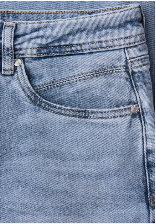 Karlie Barrel High Waist - Äkta ljusblå