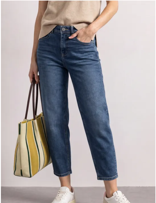 Karlie Barrel High Waist - Medium Blue Washed
