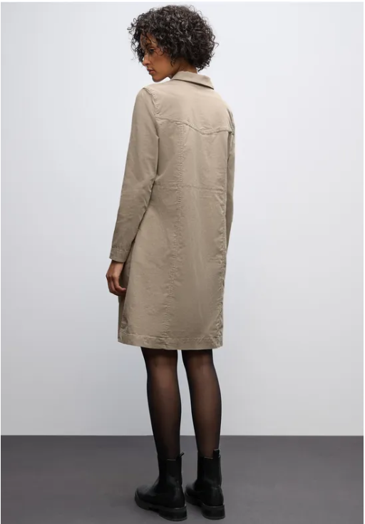 Cordury Dress W. Sipper - Beige