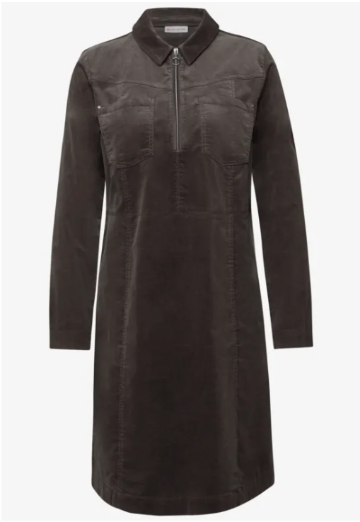 Cordury Dress W. Sipper - Brown