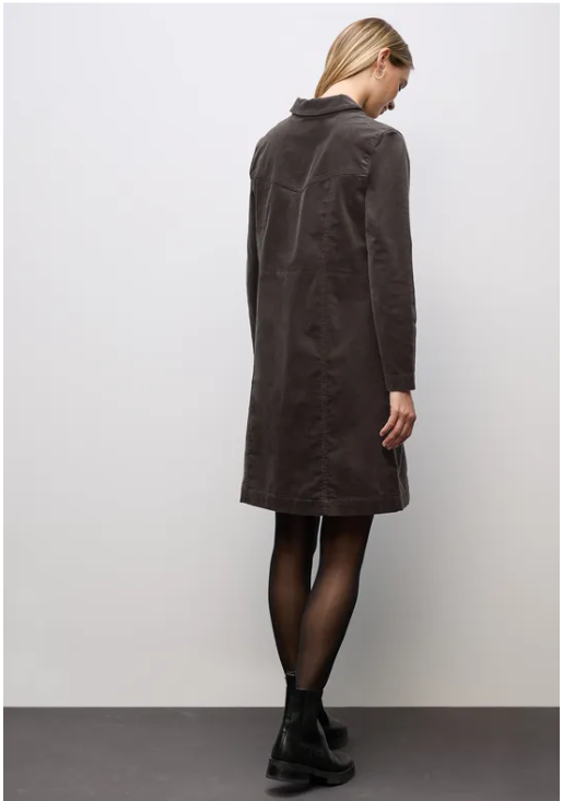 Cordury Dress W. Sipper - Brown