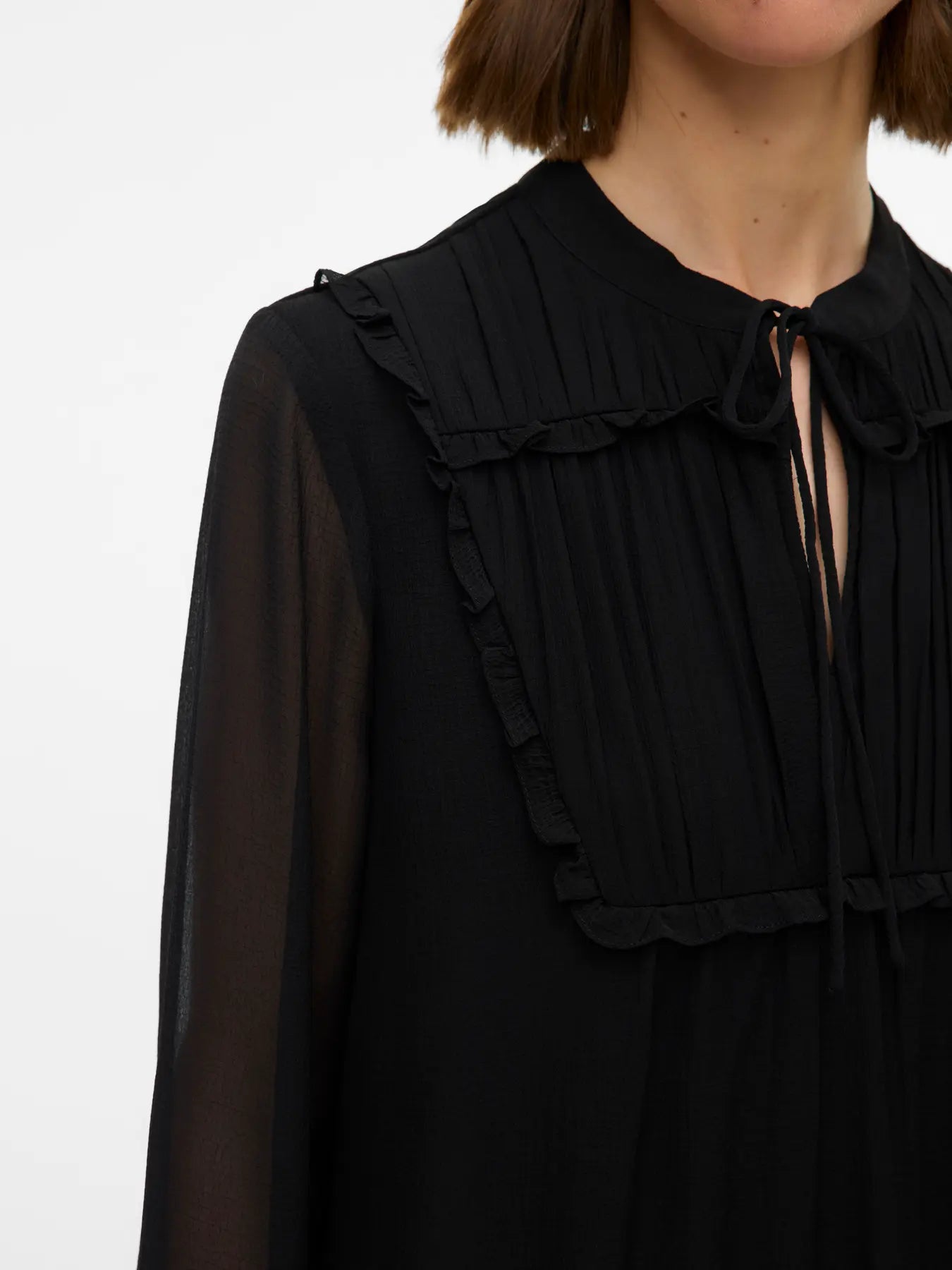 LINEA LS SHORT DRESS - Black