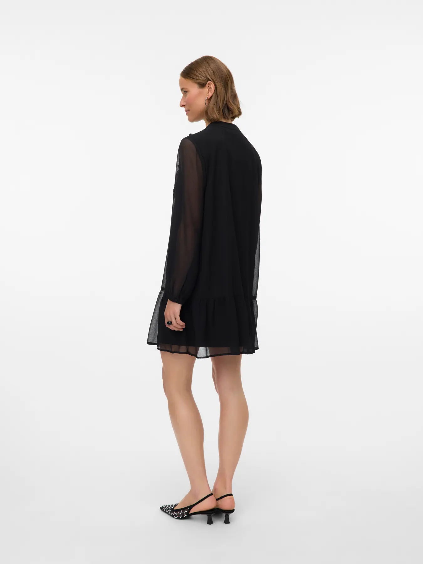 LINEA LS SHORT DRESS - Black