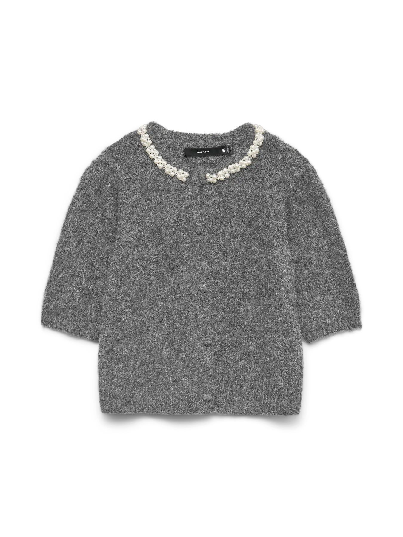 OCEAN JEWELLERY CARDIGAN - Medium Grey Melange