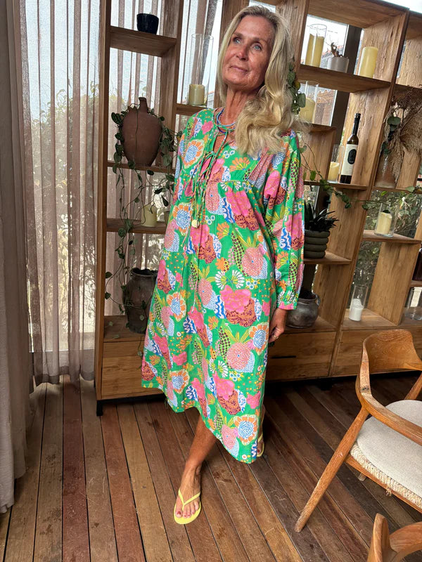 Capri Dress - Green Print