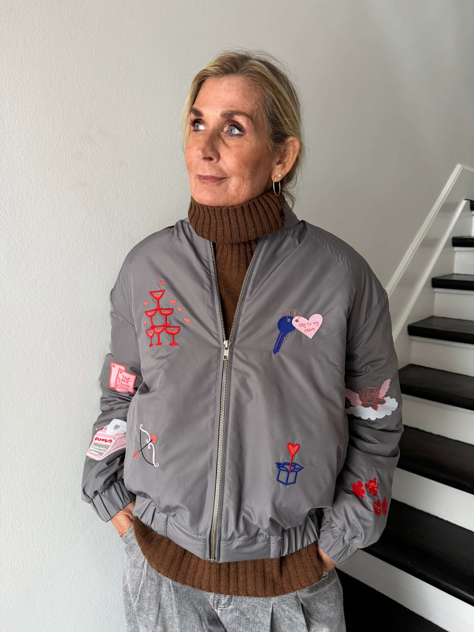 Mi Amore Bomber jacket - Grey