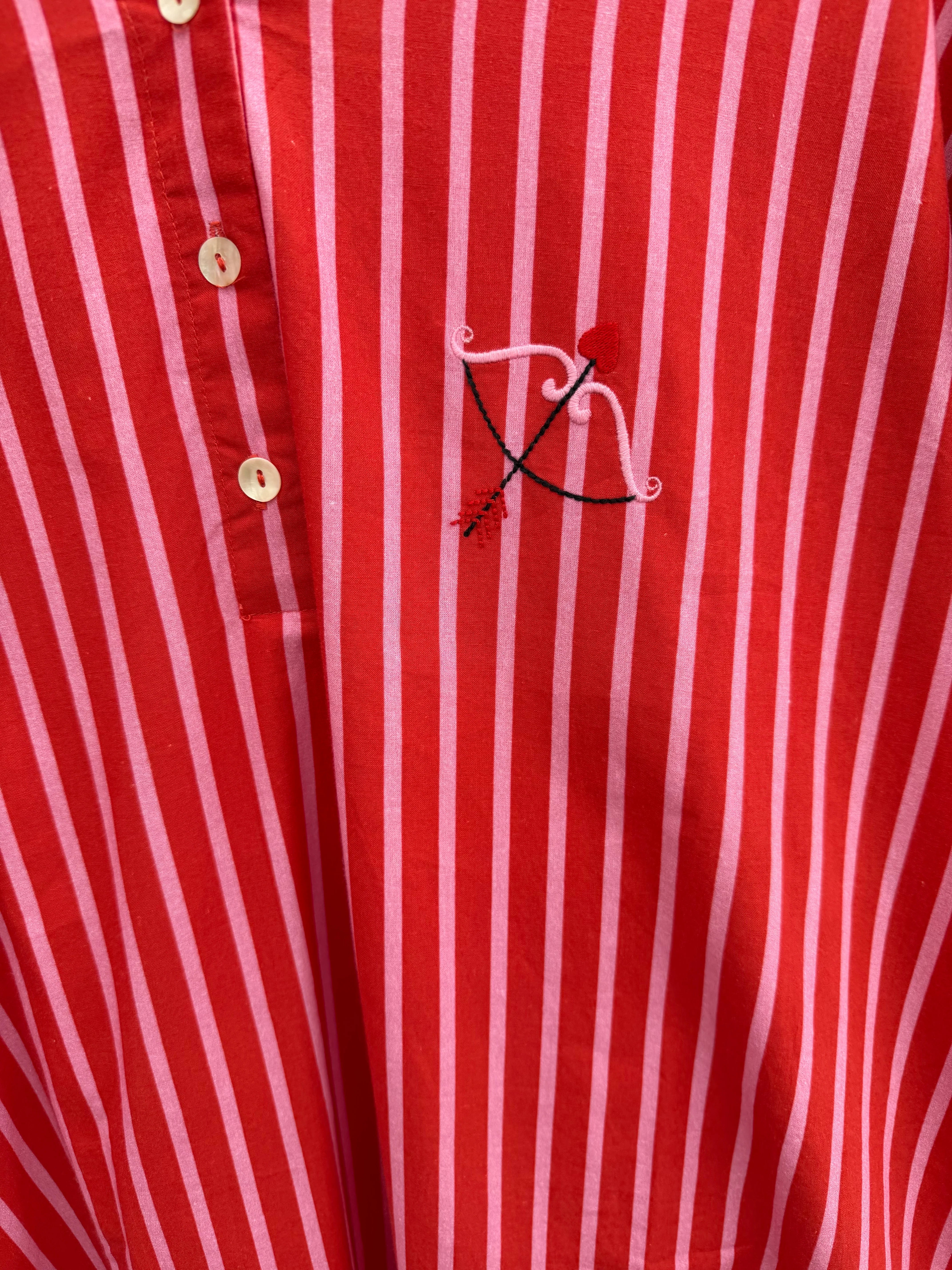 Ulrikke Long Dress - Light Pink/Red