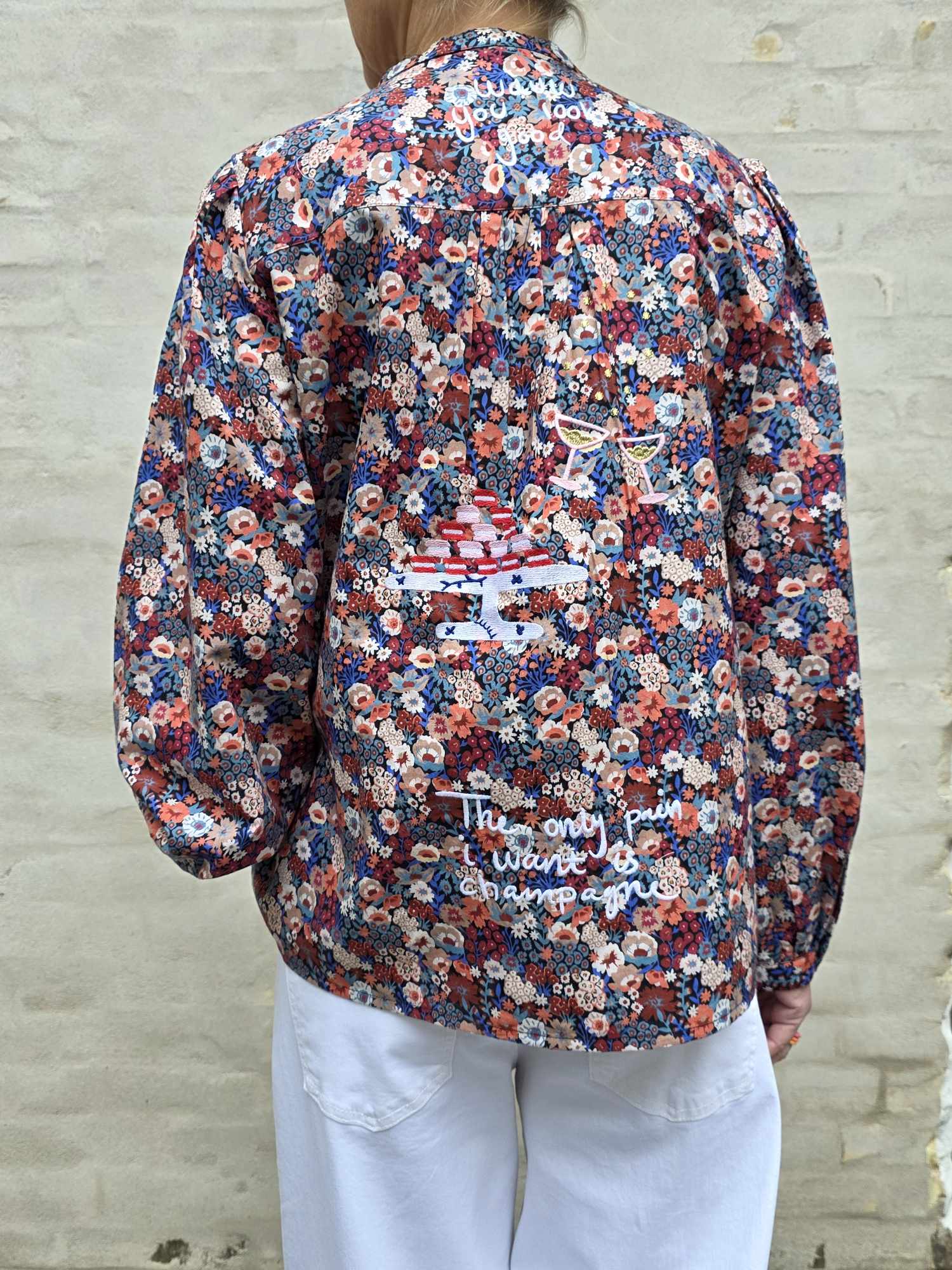 The Champagne Shirt - Flower Print