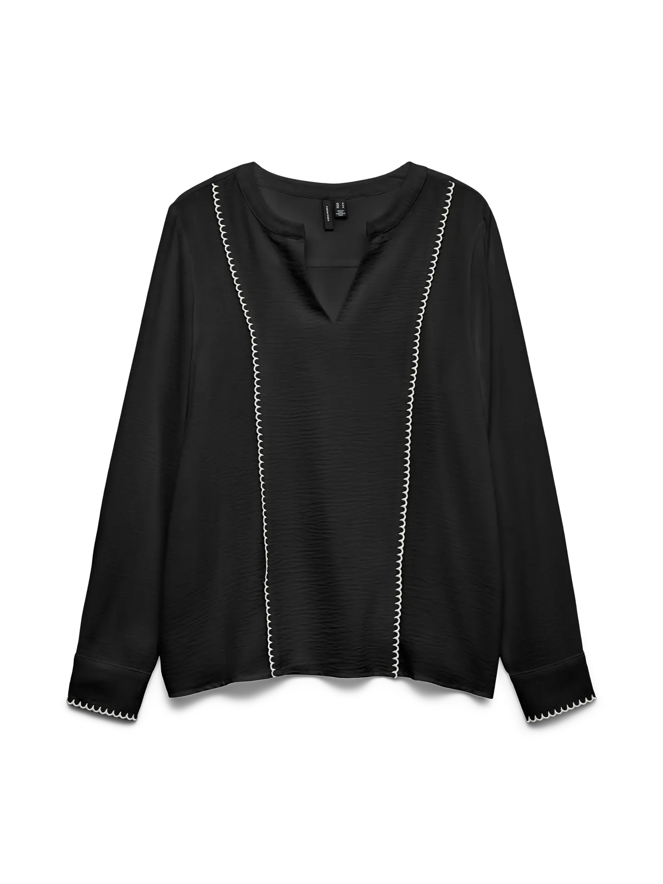 CONNA TOP - Black Snow white stitch