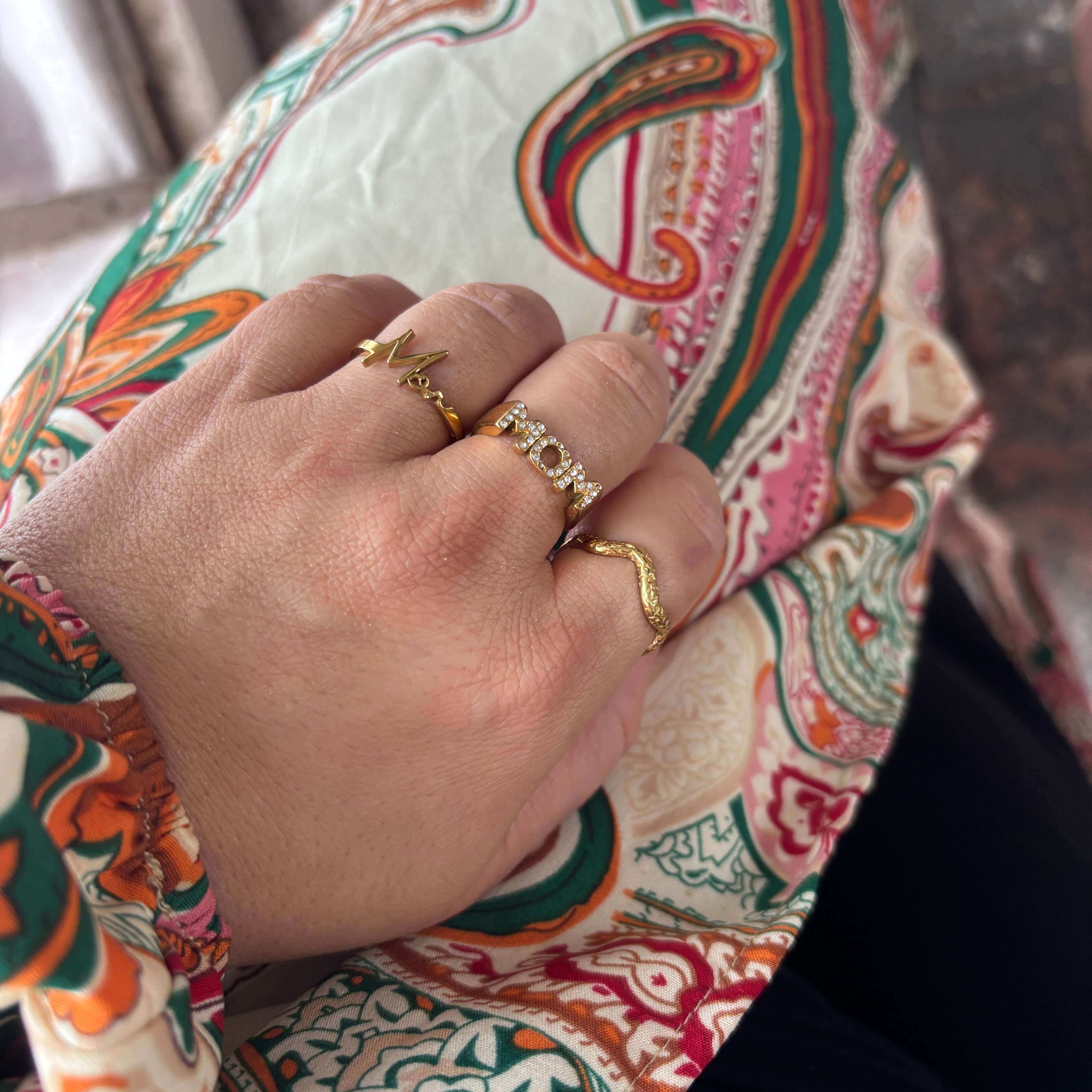 MOM Shine Ring - 18 karat guldbelagt
