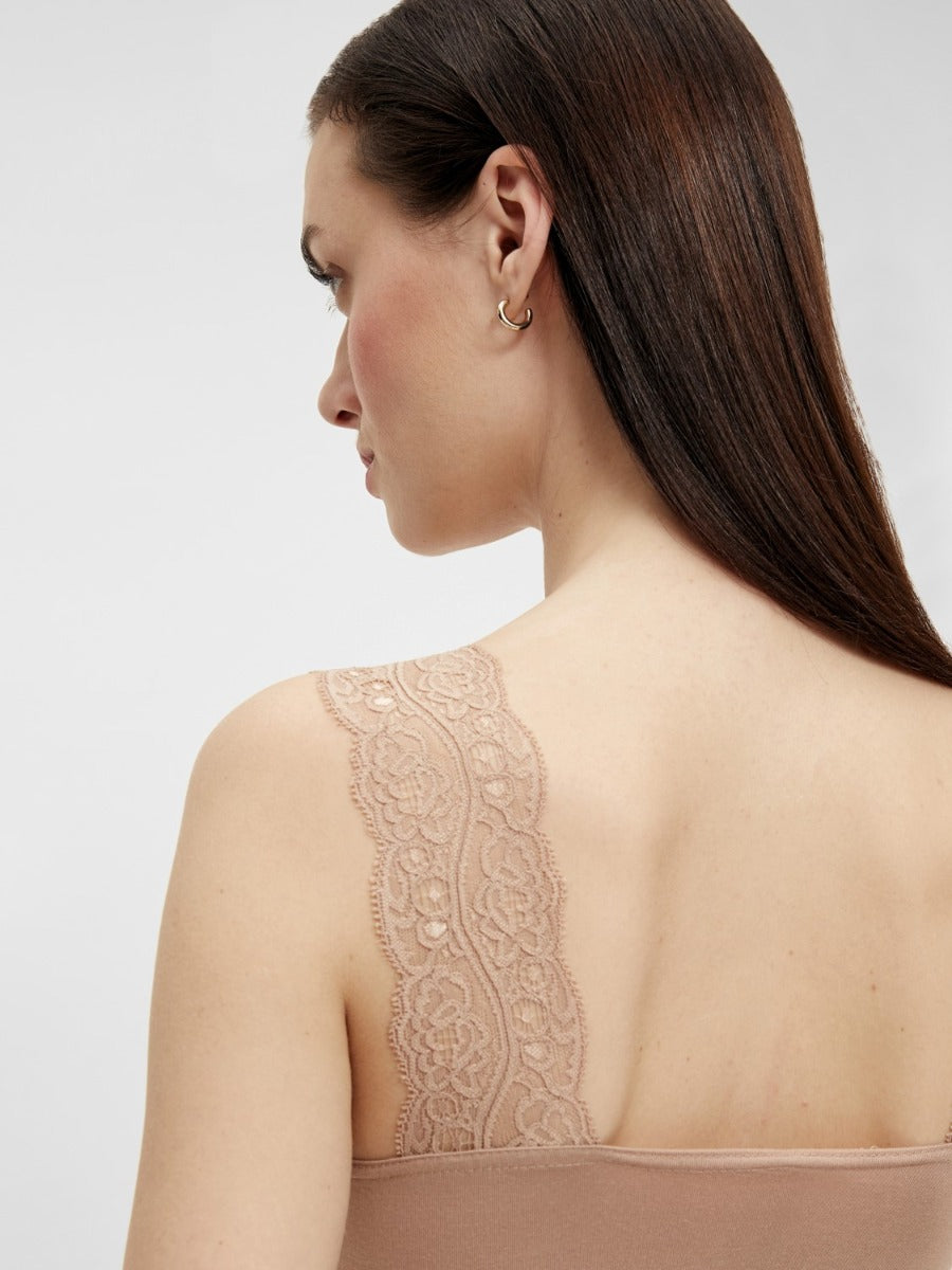 Barbera lace Top Taupe