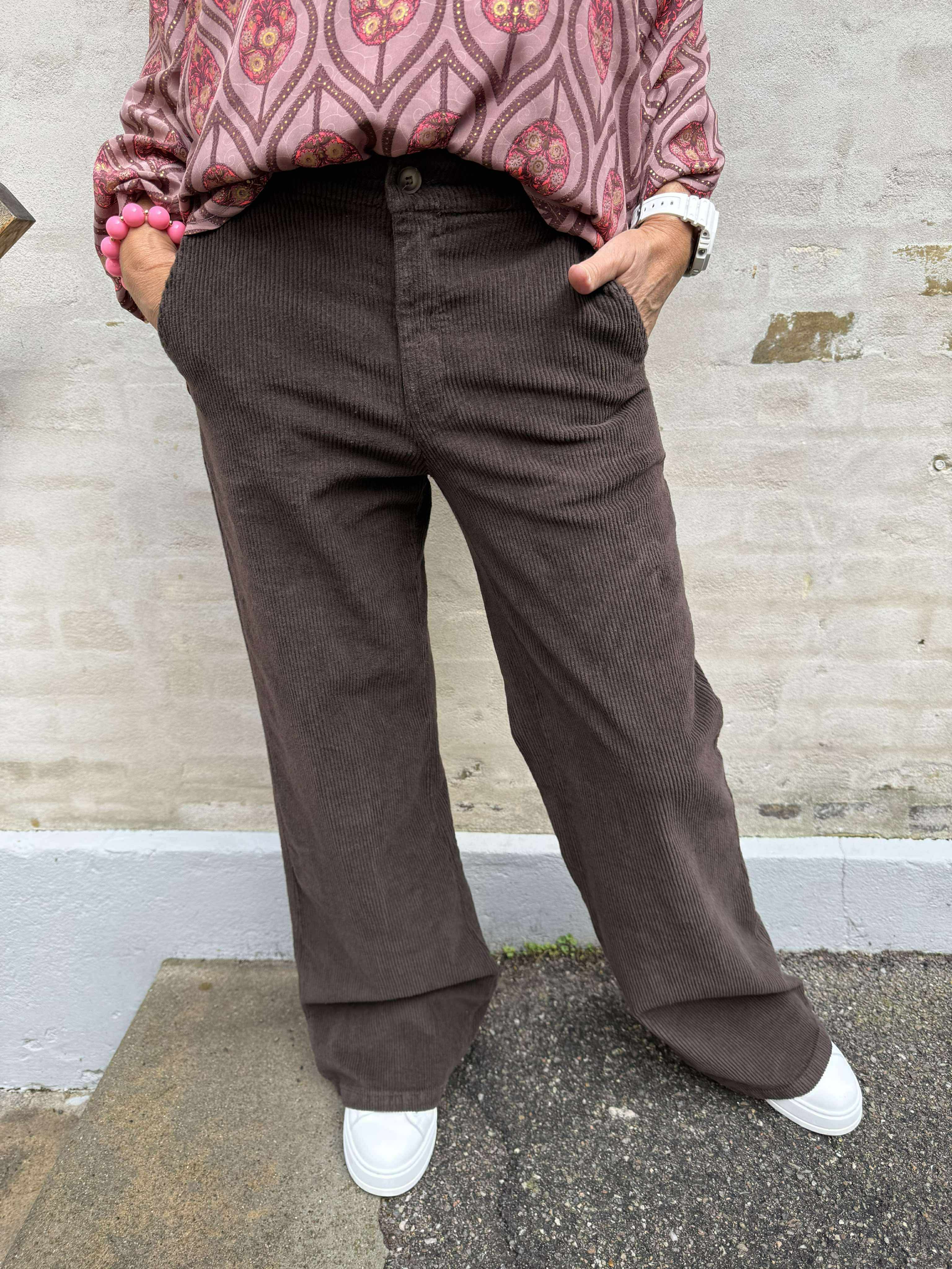 CORA corduroy box pant - Coffee
