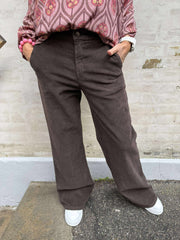 CORA corduroy box pant - Coffee