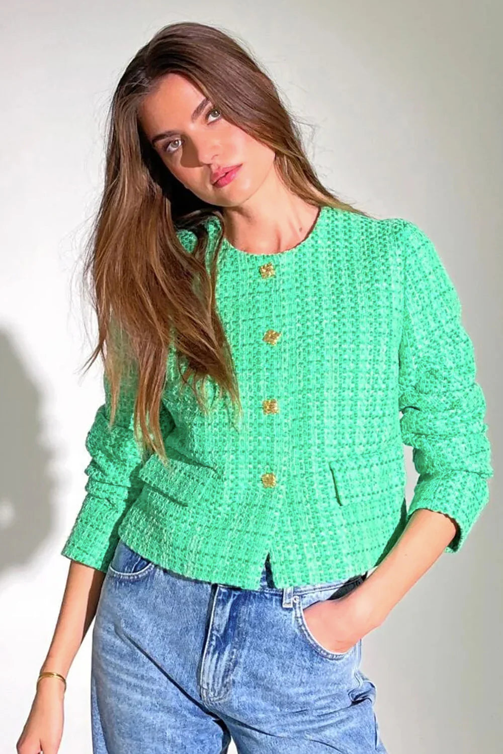 CalvinCC Boucle Jacket - Green