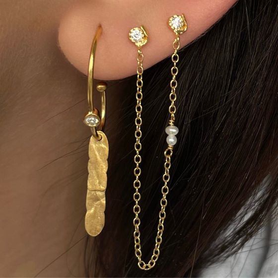 Big dot creol with gold splash