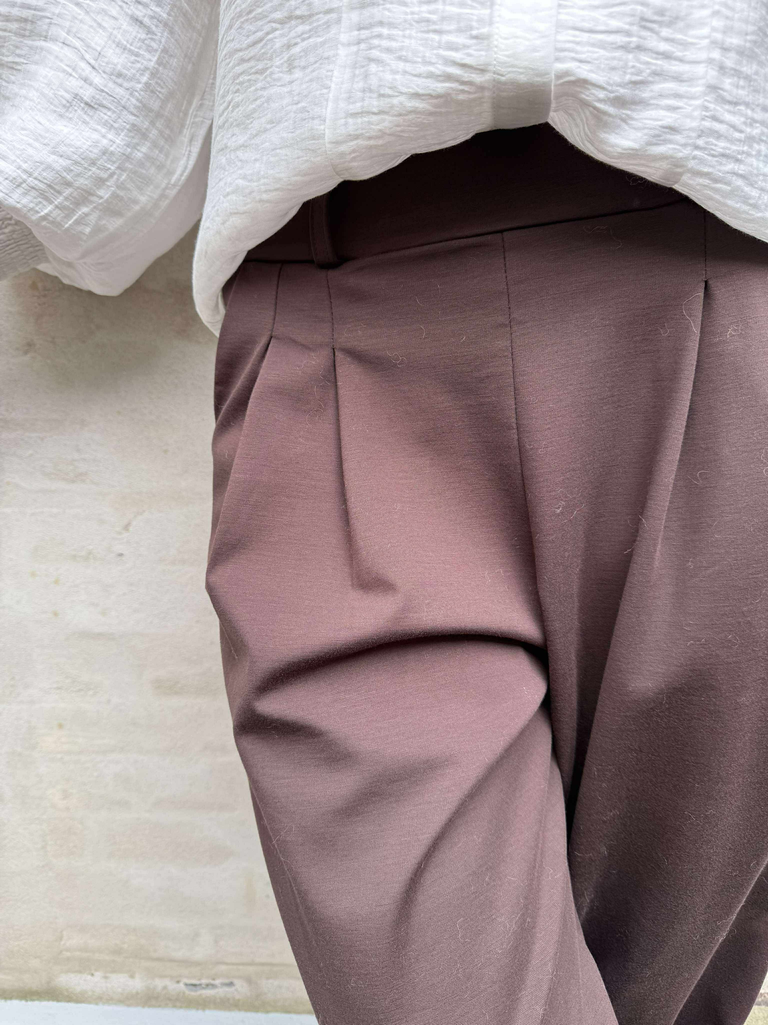 DAVI wideleg pant - Coffee