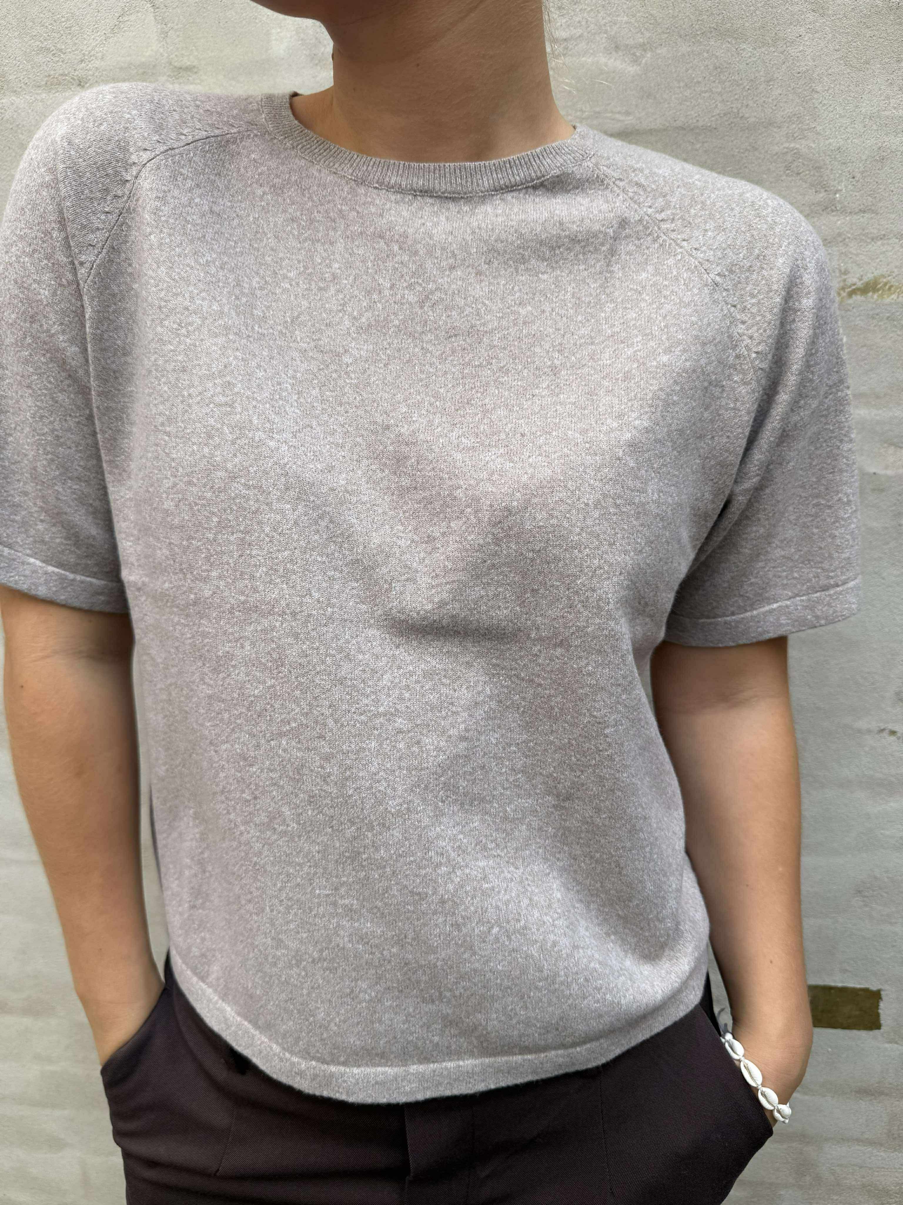 BREE O-NECK KNIT - Crockery MELANGE