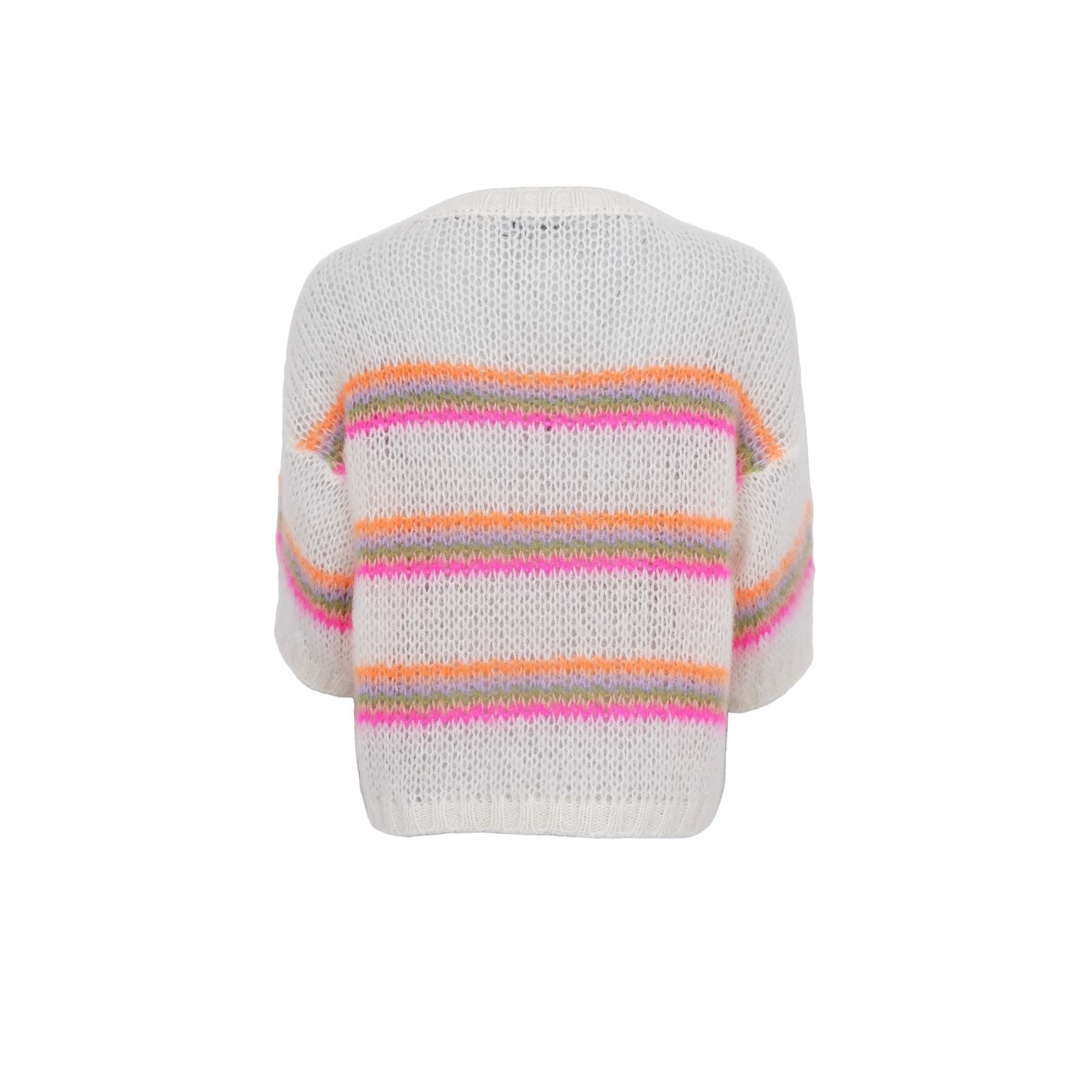 Minna striped jumper white neon