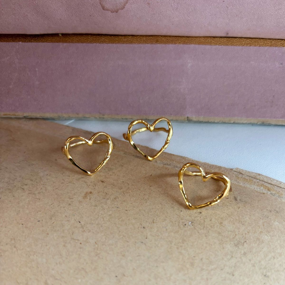 Funky heart ring