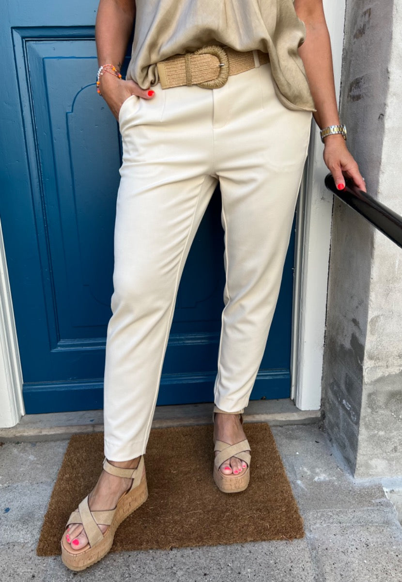 Lisa slim pant - Sandshell