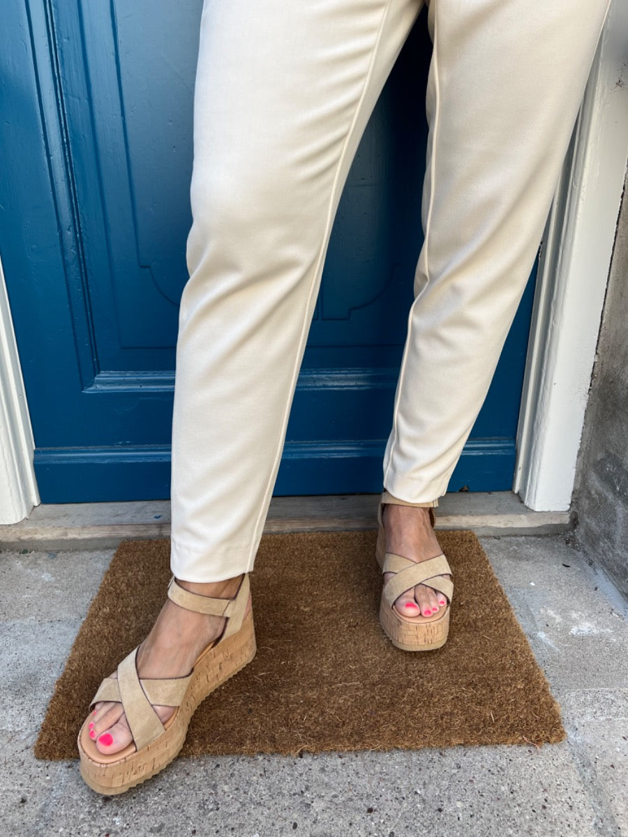 Lisa slim pant - Sandshell
