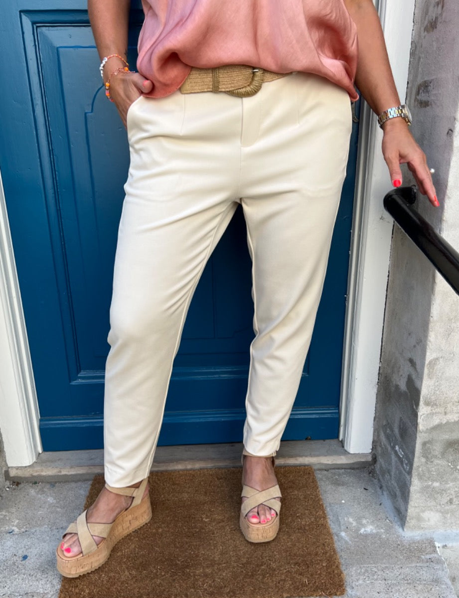 Lisa slim pant - Sandshell